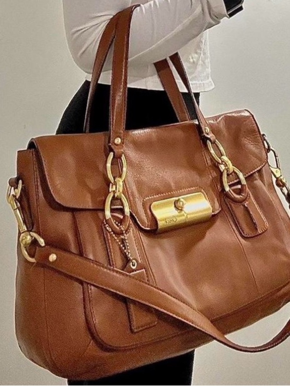 Coach Kristin Brown Leather Bag